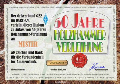 Kurzzeitdiplom 50 Jahre Holzhammerverleihung